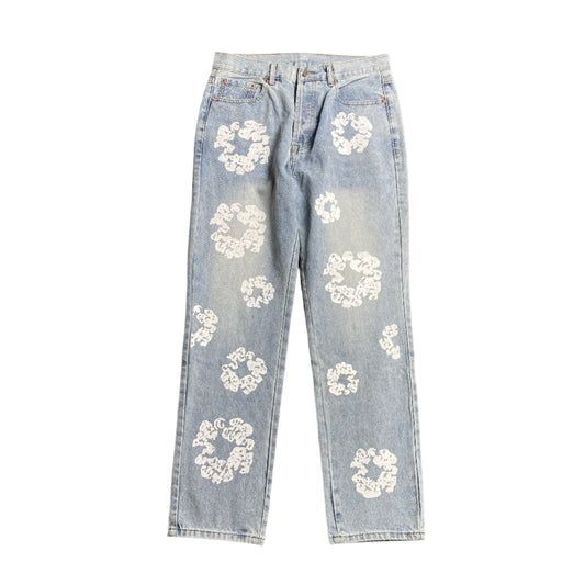 DENIM TEARS x LEVI'S COTTON WREATH JEANS DÉLAVAGE LÉGER