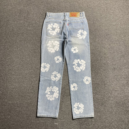 DENIM TEARS x LEVI'S COTTON WREATH JEANS DÉLAVAGE LÉGER