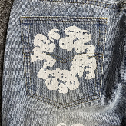 DENIM TEARS x LEVI'S COTTON WREATH JEANS DÉLAVAGE LÉGER