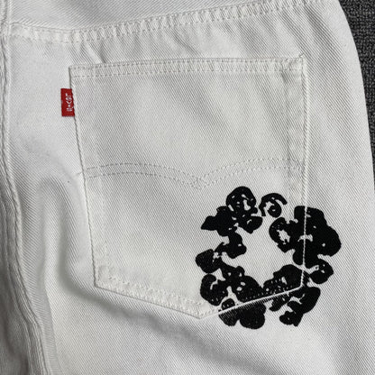DENIM TEARS x LEVI'S COTTON WREATH JEANS BLANC