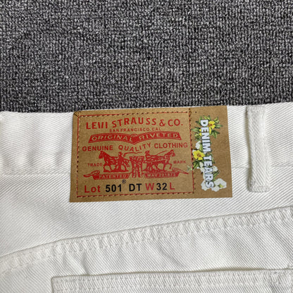 DENIM TEARS x LEVI'S COTTON WREATH JEANS BLANC