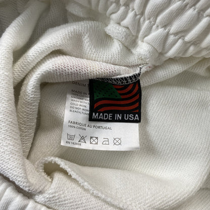 Short blanc en denim déchiré x Offset Cotton à couronne