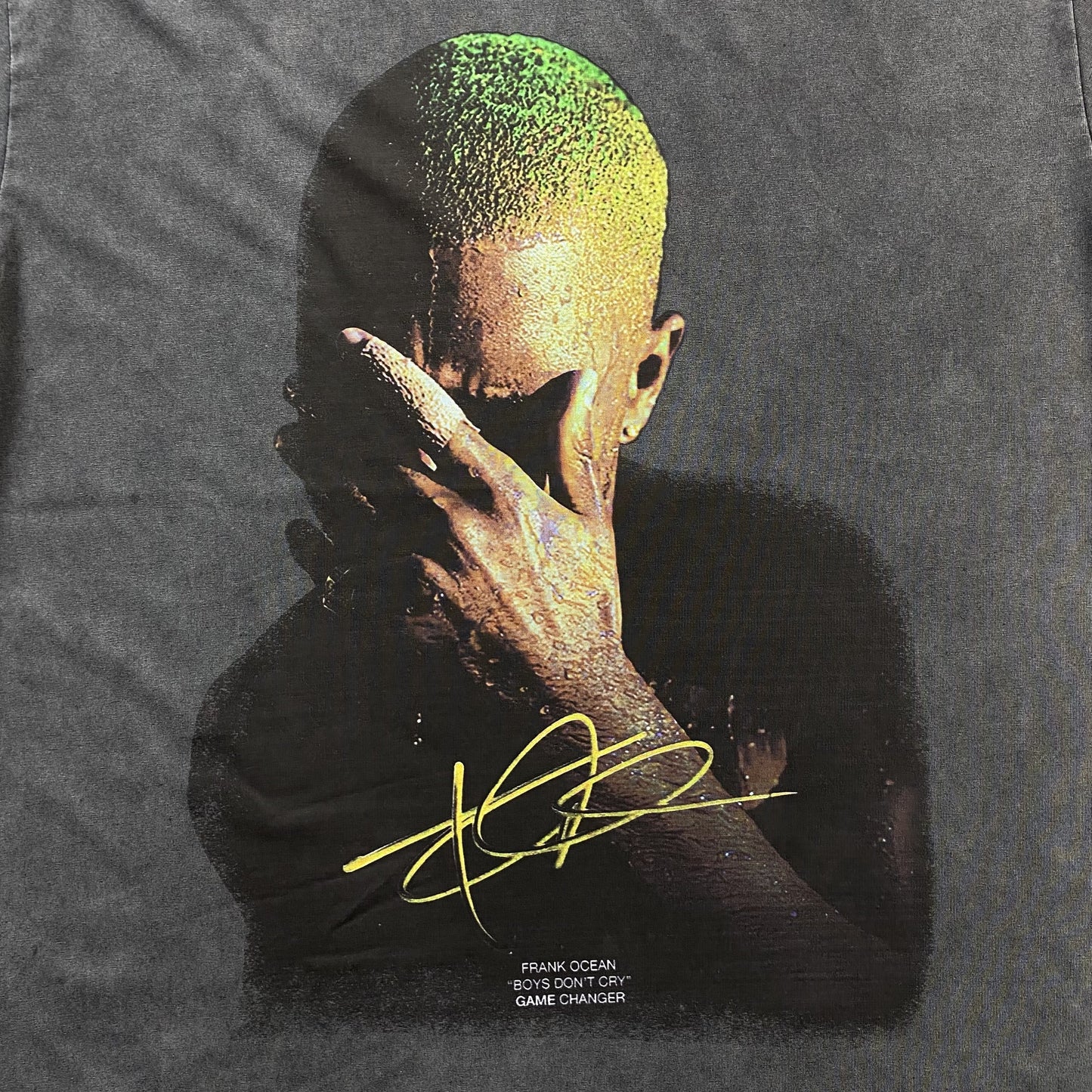 T-shirt graphique vintage Frank Ocean gris foncé