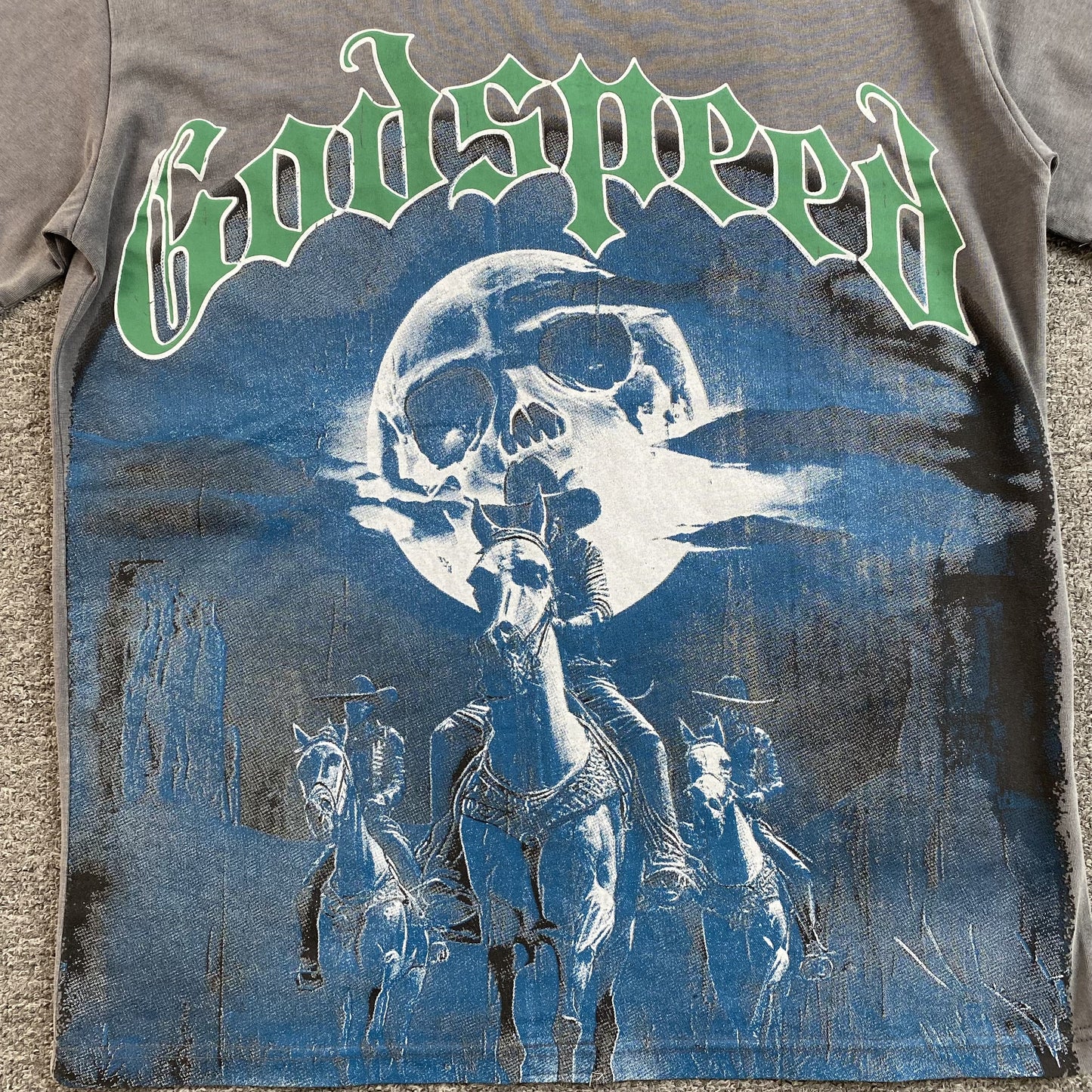 T-SHIRT GODSPEED AMIGOS GRIS DÉLAVÉ