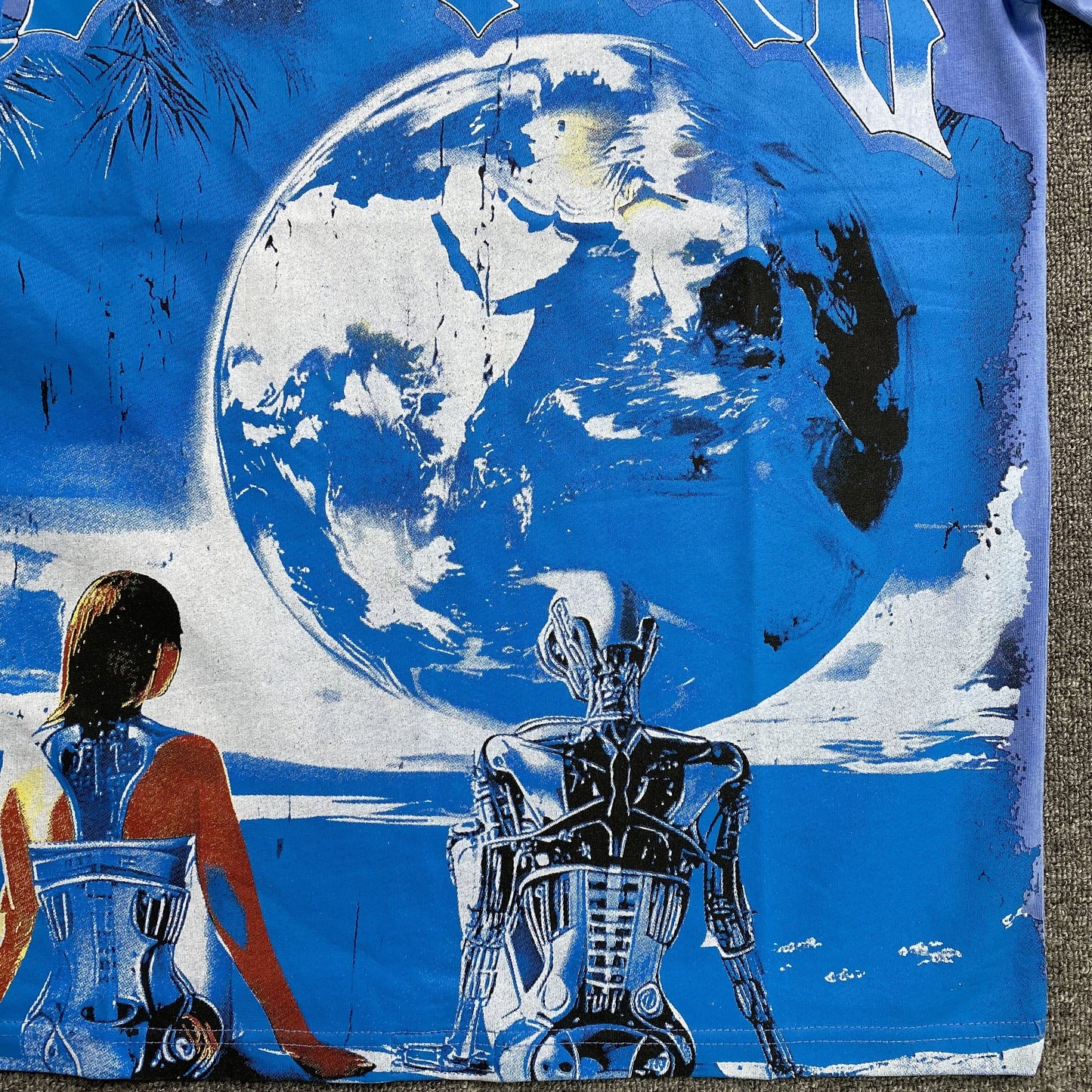 T-shirt Godspeed Artificial Love bleu délavé