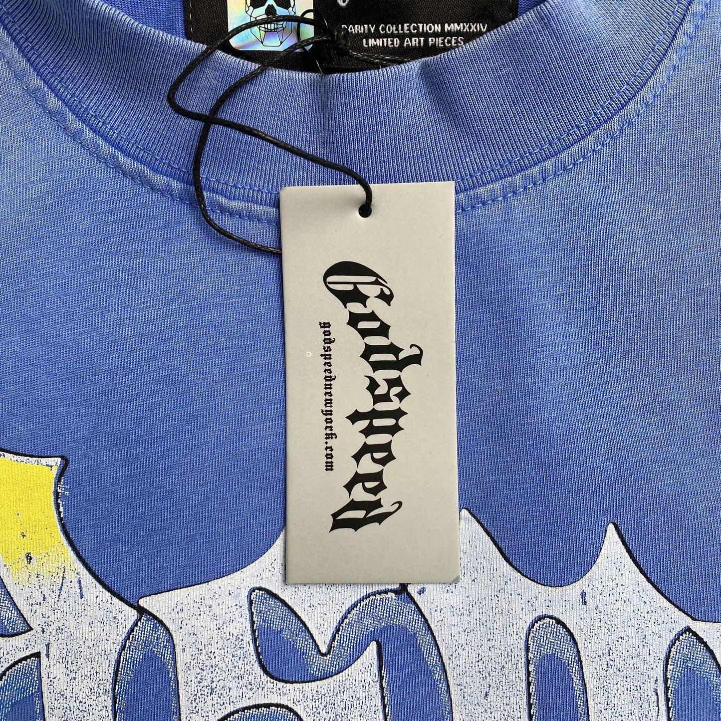 T-shirt Godspeed Artificial Love bleu délavé