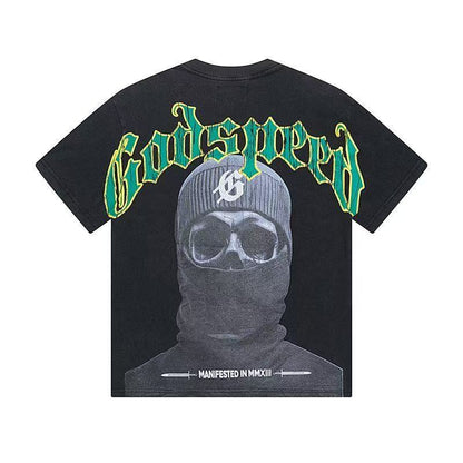 T-shirt Godspeed Balaclava SZN noir délavé