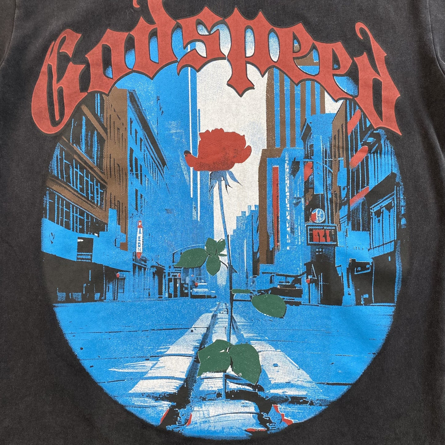 T-shirt Godspeed E Pluribus Unum noir délavé