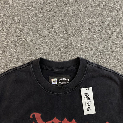 T-shirt Godspeed E Pluribus Unum noir délavé