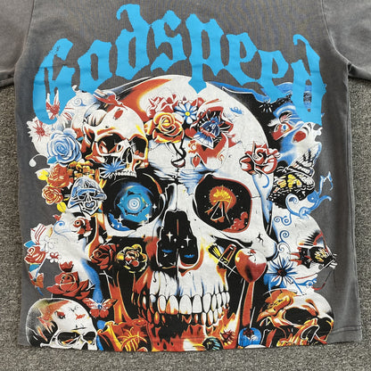 T-SHIRT GODSPEED ETERNAL DREAM GRIS DÉLAVÉ