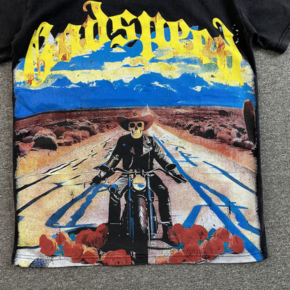 T-shirt noir Godspeed Long Lonely Road