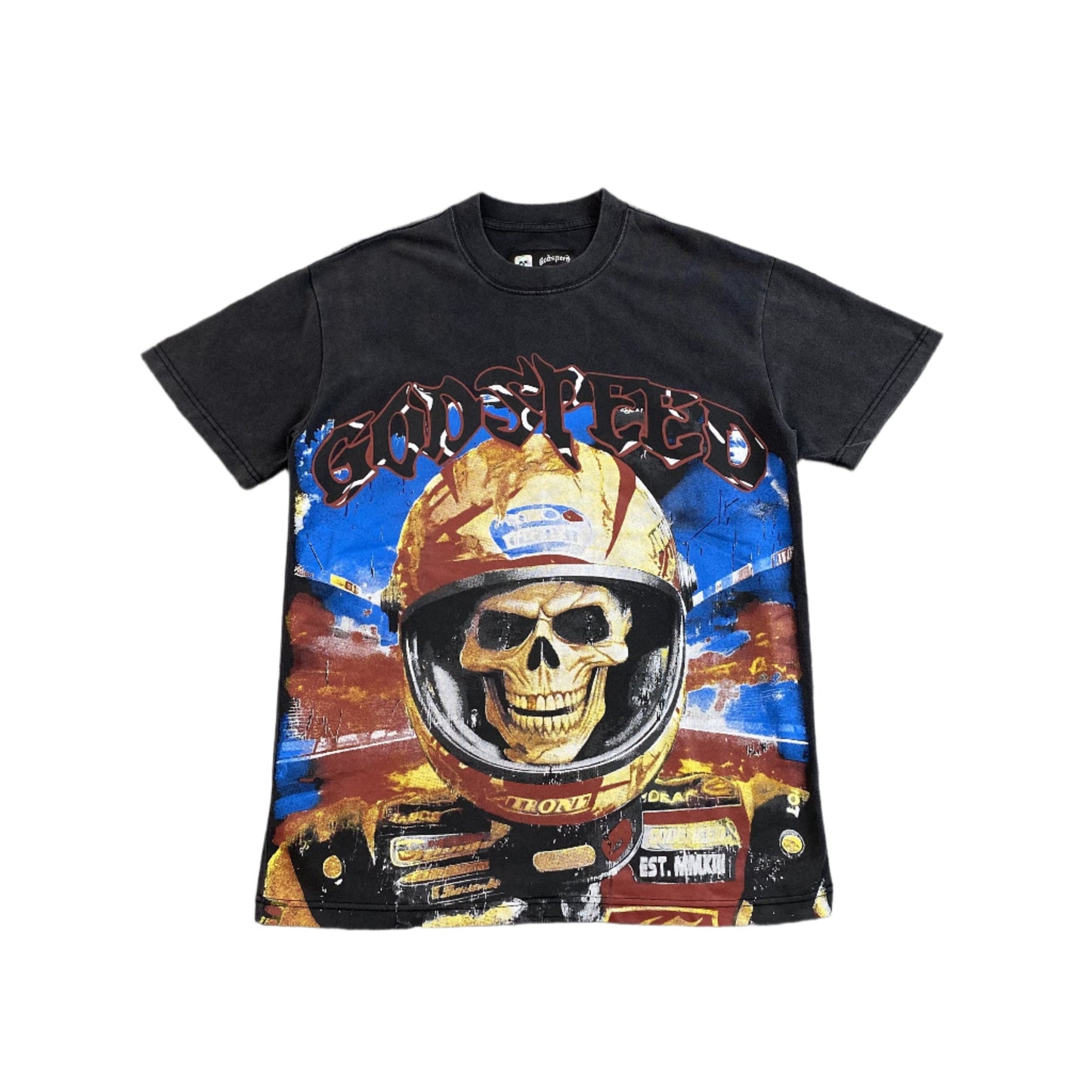 T-shirt GODSPEED RACER GOLDIE noir délavé