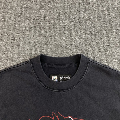 T-shirt GODSPEED RACER GOLDIE noir délavé