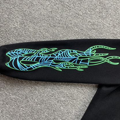 Sweat à capuche noir JUICE WRLD x SP5DER