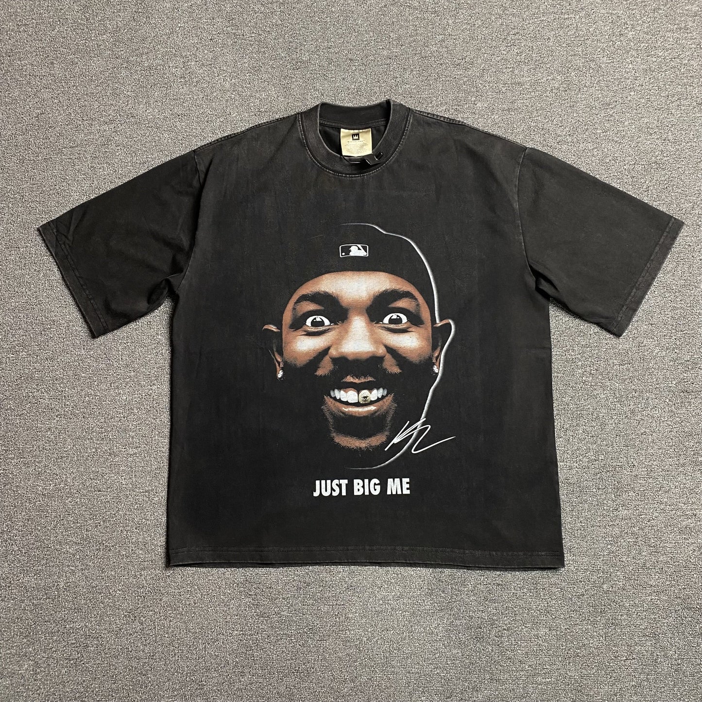 T-shirt graphique vintage Kendrick Lamar gris foncé