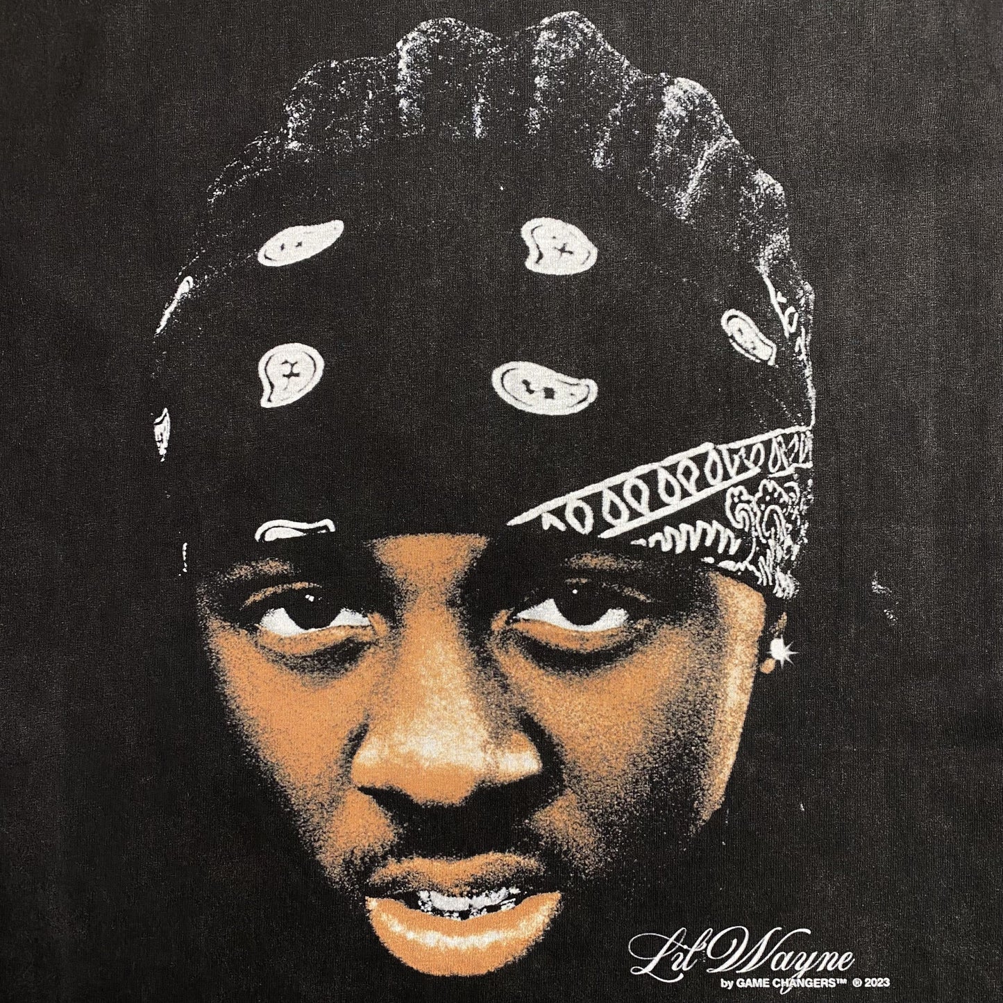 T-shirt graphique vintage Lil Wayne gris foncé