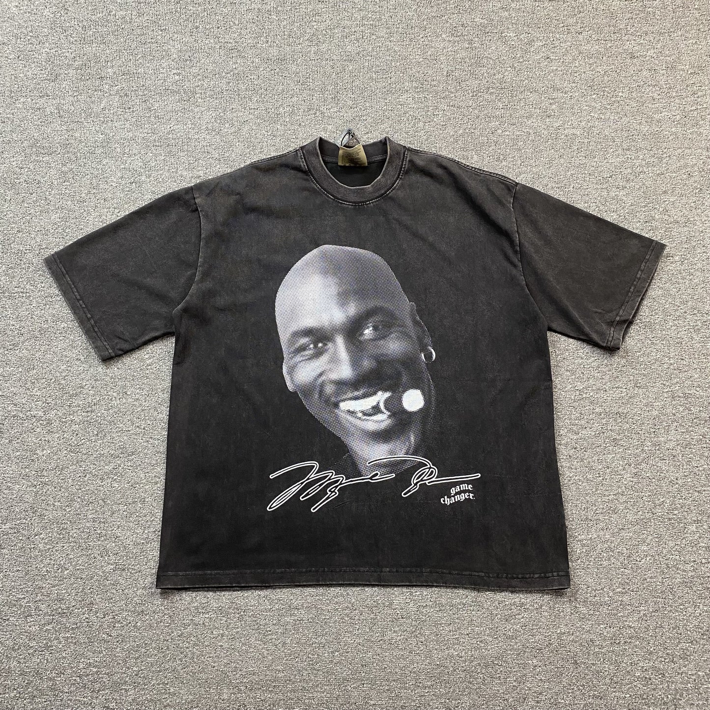 T-shirt graphique vintage Michael Jordan gris foncé
