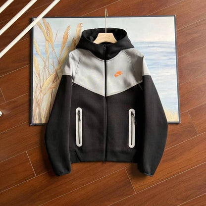 Sweat à capuche Nike Tech Fleece bleu et blanc