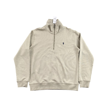 SWEAT-SHIRT POLO RALPH LAUREN À QUART DE ZIP BEIGE