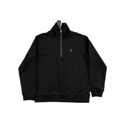 Sweat-shirt noir à quart de zip Polo Ralph Lauren