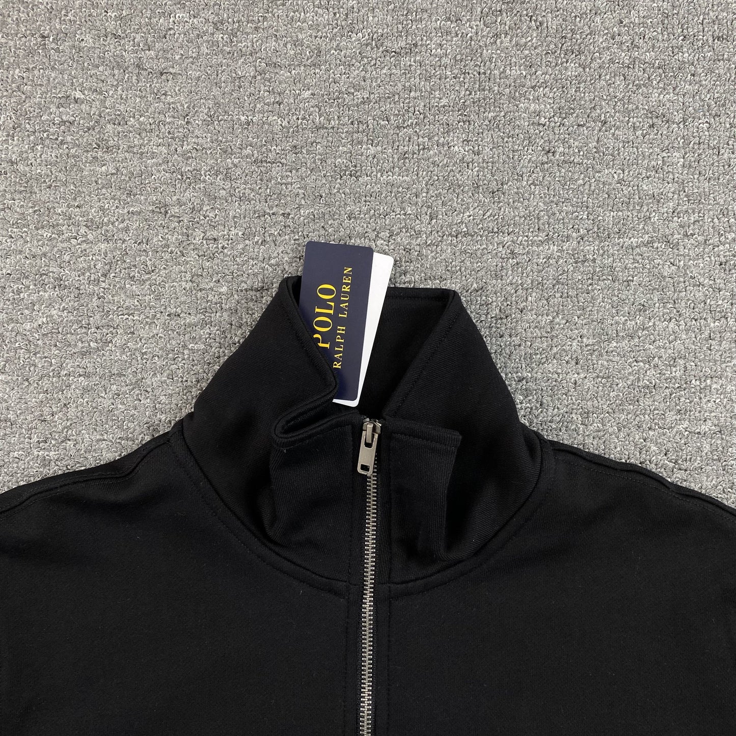 Sweat-shirt noir à quart de zip Polo Ralph Lauren