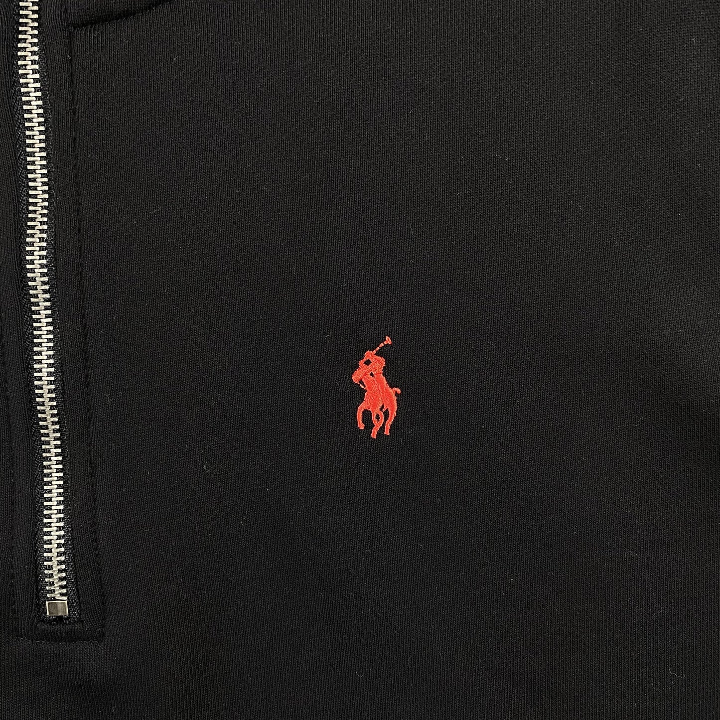 Sweat-shirt noir à quart de zip Polo Ralph Lauren