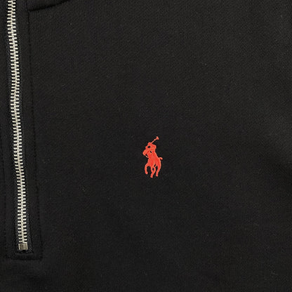 Sweat-shirt noir à quart de zip Polo Ralph Lauren
