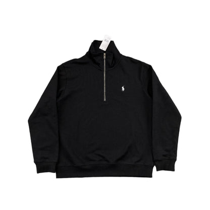 Sweat-shirt noir à quart de zip Polo Ralph Lauren