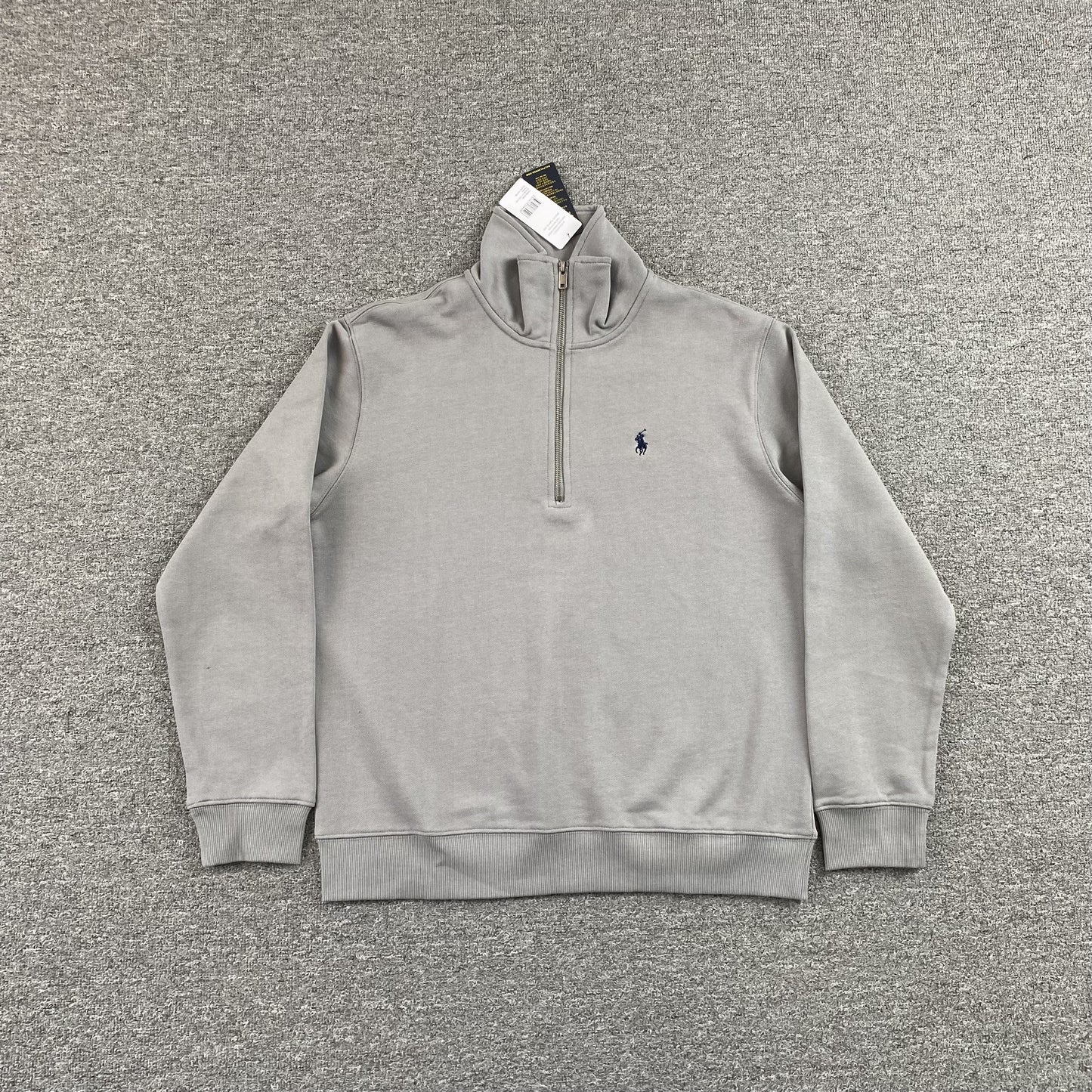 SWEAT-SHIRT POLO RALPH LAUREN À QUART DE ZIP GRIS