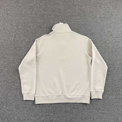 Sweat-shirt blanc à fermeture éclair quart de 1/4 POLO RALPH LAUREN