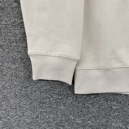 Sweat-shirt blanc à fermeture éclair quart de 1/4 POLO RALPH LAUREN