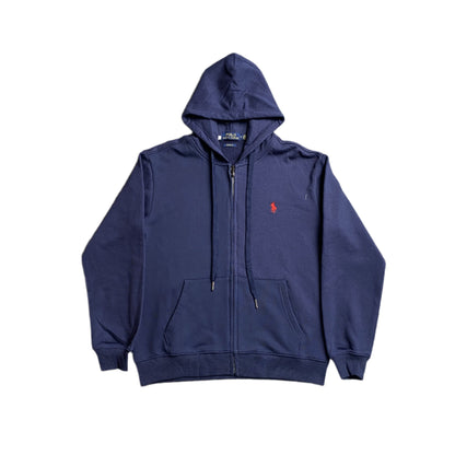 Sweat à capuche zippé Polo Ralph Lauren bleu marine
