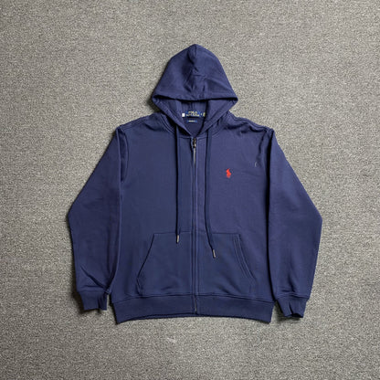 Sweat à capuche zippé Polo Ralph Lauren bleu marine