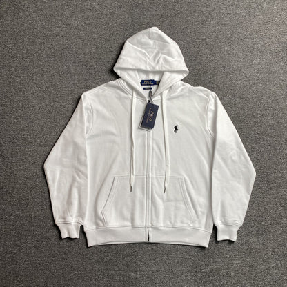 Sweat à capuche zippé blanc Polo Ralph Lauren