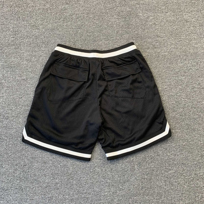 SHORT AVEC LOGO RHUDE COURT NOIR/BLANC
