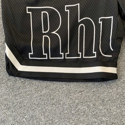 SHORT AVEC LOGO RHUDE COURT NOIR/BLANC