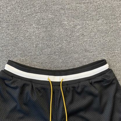 SHORT AVEC LOGO RHUDE COURT NOIR/BLANC