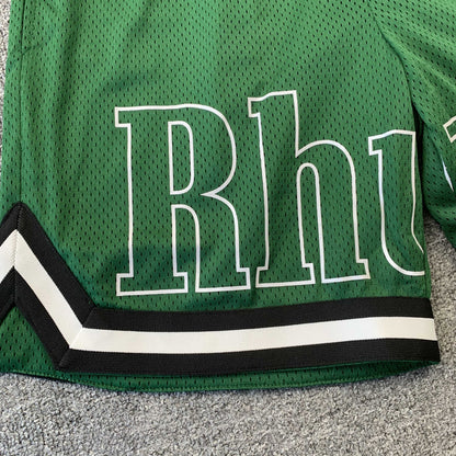 SHORT VERT AVEC LOGO RHUDE COURT