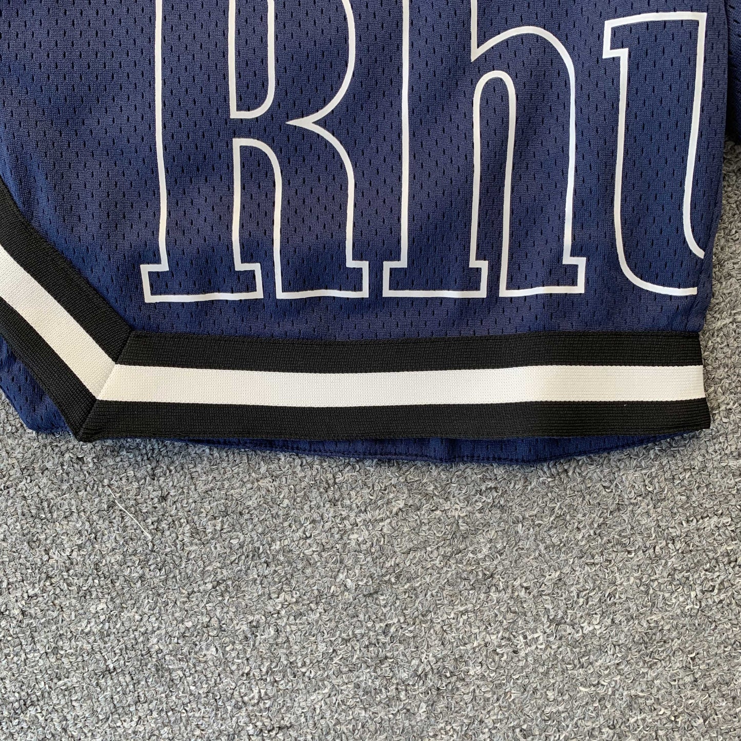 Short bleu marine avec logo RHUDE COURT