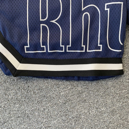 Short bleu marine avec logo RHUDE COURT