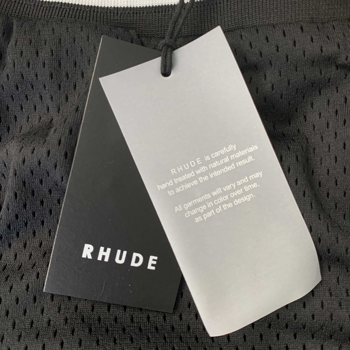 Short bleu marine avec logo RHUDE COURT