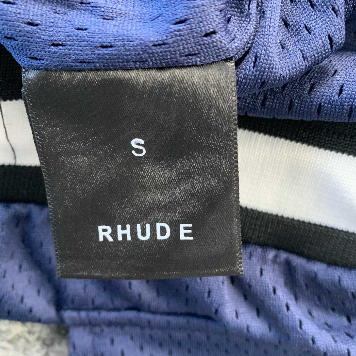 Short bleu marine avec logo RHUDE COURT