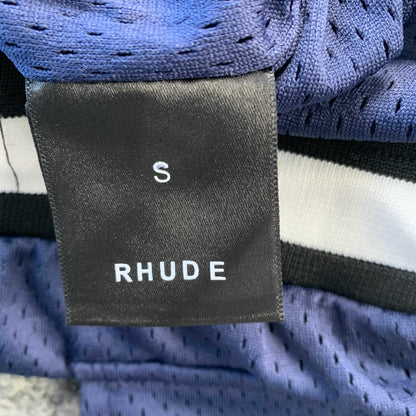 Short bleu marine avec logo RHUDE COURT