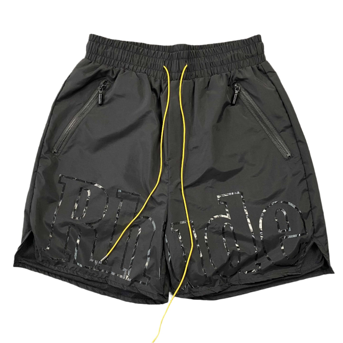 SHORT RHUDE AVEC LOGO RH NOIR SUR NOIR