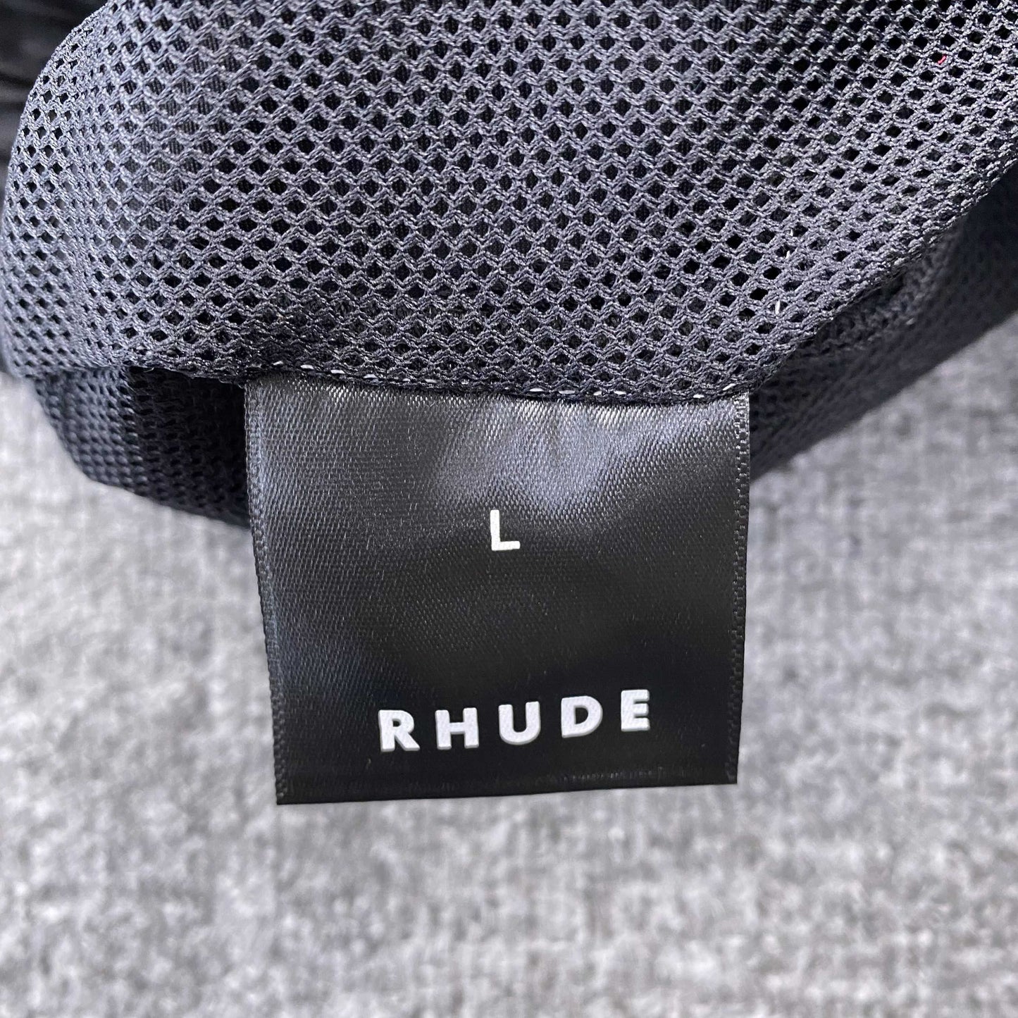 SHORT RHUDE AVEC LOGO RH NOIR SUR NOIR
