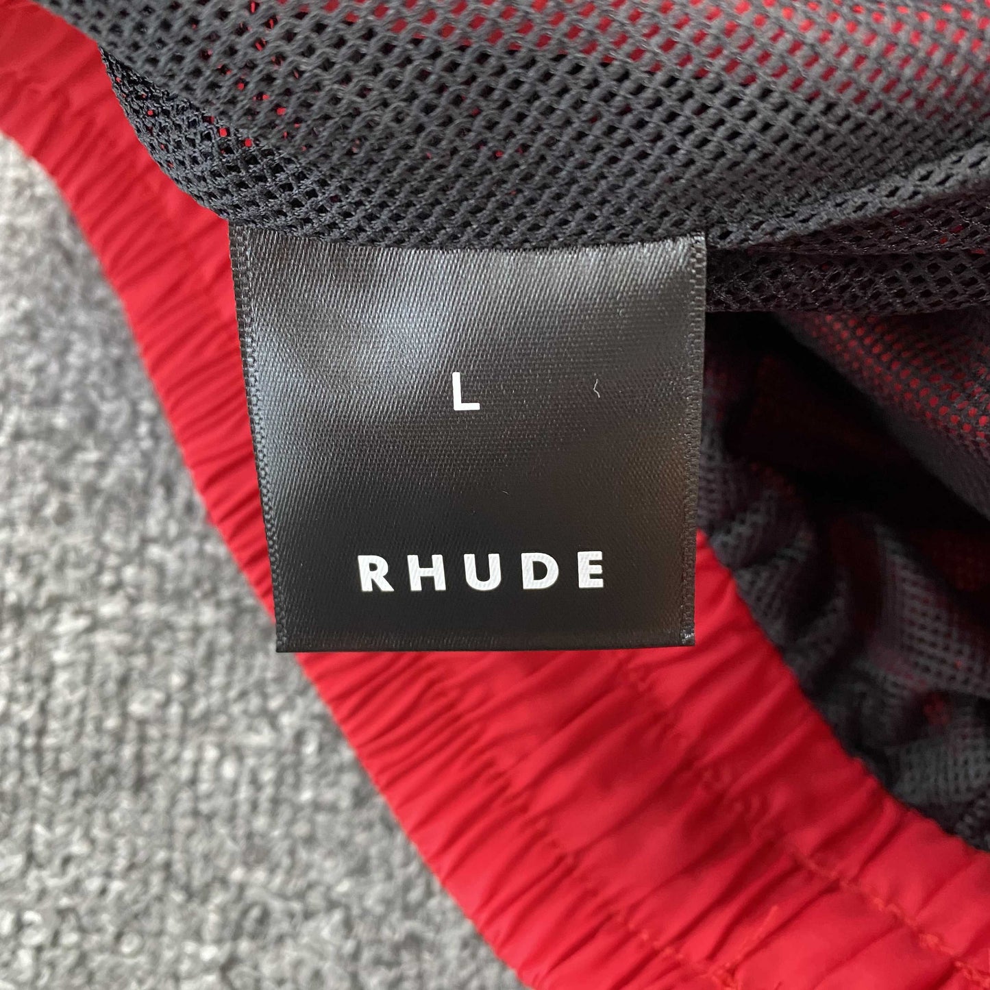 SHORT RHUDE AVEC LOGO RH ROUGE