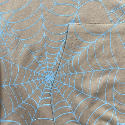 SP5DER AOP WEB SWEAT À CAPUCHE GRIS CHINÉ