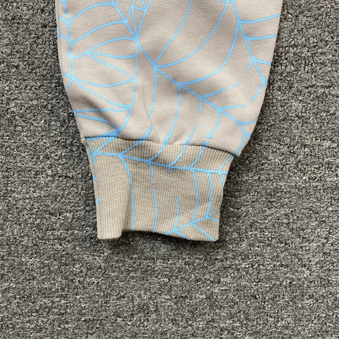 SP5DER AOP WEB SWEAT À CAPUCHE GRIS CHINÉ