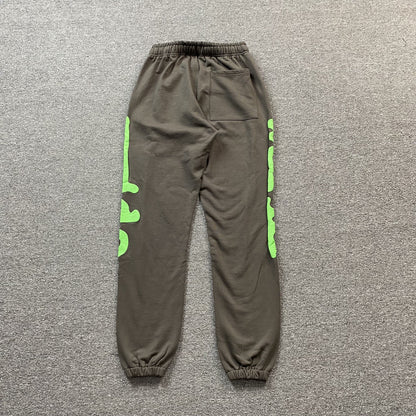 PANTALON DE SURVÊTEMENT SP5DER BELUGA GRIS ARDOISE/VERT