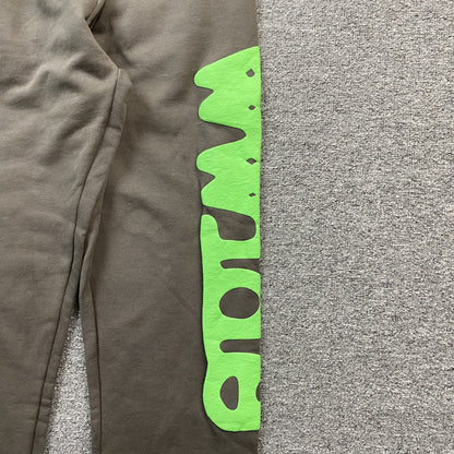 PANTALON DE SURVÊTEMENT SP5DER BELUGA GRIS ARDOISE/VERT
